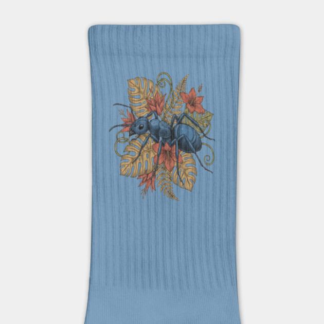 Blue Ant Tropical Illustration by BirdsnStuff