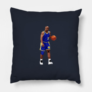 Tim Hardaway Vector Dribble Blue Qiangy Pillow