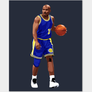 Tim Hardaway Vector Dribble Blue Qiangy Posters and Art