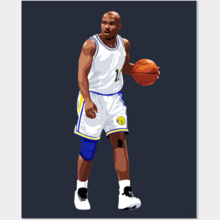 Tim Hardaway Vector Dribble White Qiangy Posters and Art