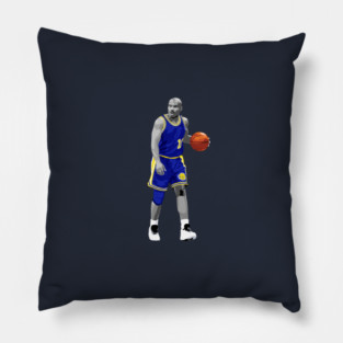 Tim Hardaway Vector Dribble Blue Silver Qiangy Pillow