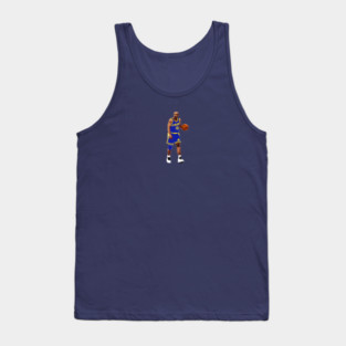 Tim Hardaway Pixel Dribble Blue Qiangy Tank Top