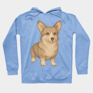 Cute Vintage Style Corgi Art Hoodie