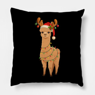 Christmas Llama Festive Season Animal Pillow