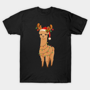 Christmas Llama Festive Season Animal T-Shirt