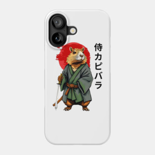 Samurai Capybara Ronin, Vintage Japanese Warrior Zen Animal Gift Phone Case