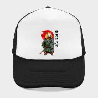 Samurai Capybara Ronin, Vintage Japanese Warrior Zen Animal Gift Hat