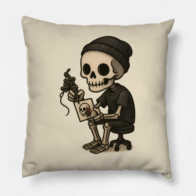 tattoo apprentice Pillow by Demian Stipatio