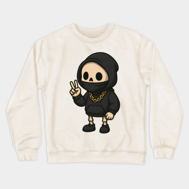Peaceful Gangsta Crewneck Sweatshirt by Demian Stipatio