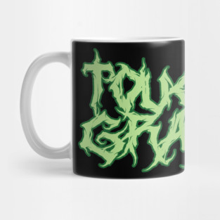 Touch Grass – Death Metal Meme Logo Design Mug