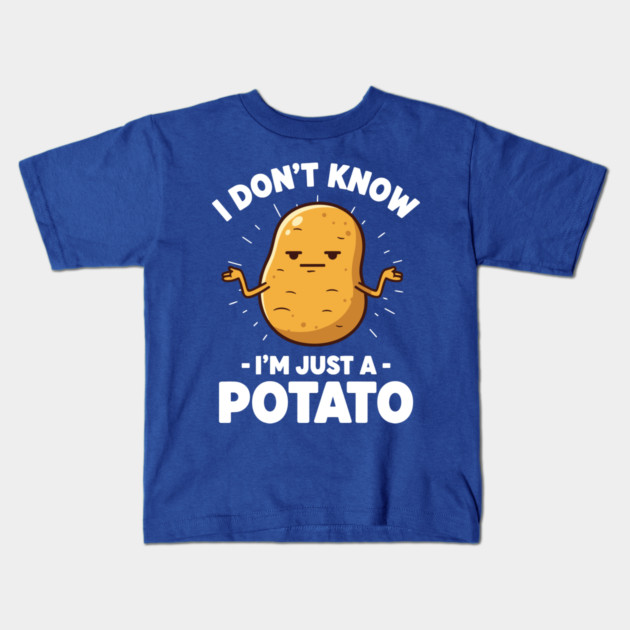 'I Don't Know I'm Just a Potato' Shrug Kids T-Shirt by enrynz