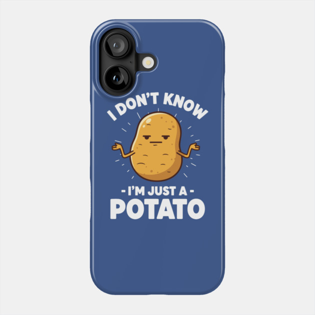 'I Don't Know I'm Just a Potato' Shrug Phone Case by enrynz