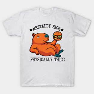 Funny Capybara Thicc Meme T-Shirt
