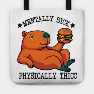 Funny Capybara Thicc Meme Tote