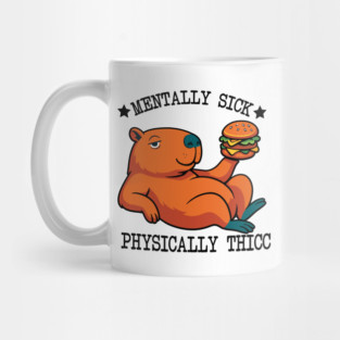Funny Capybara Thicc Meme Mug