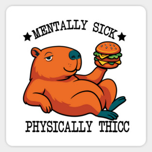 Funny Capybara Thicc Meme Sticker