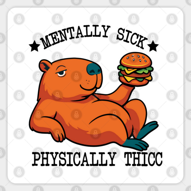 Funny Capybara Thicc Meme Sticker by Fontias
