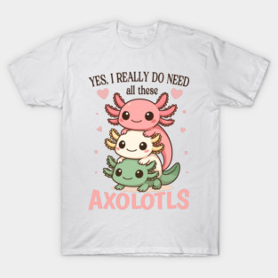 Cute Colorful Pet Lover Axolotl T-Shirt