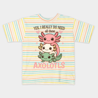 Cute Colorful Pet Lover Axolotl Kids T-Shirt
