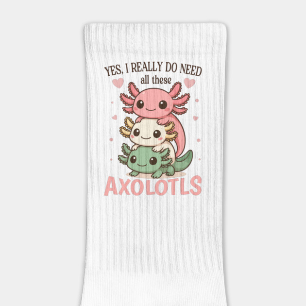 Cute Colorful Pet Lover Axolotl by Fontias
