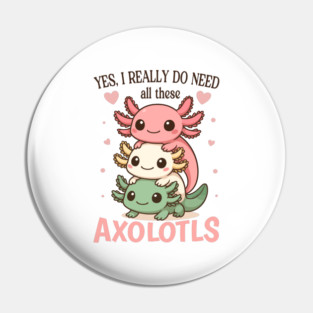Cute Colorful Pet Lover Axolotl Pin