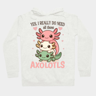 Cute Colorful Pet Lover Axolotl Hoodie