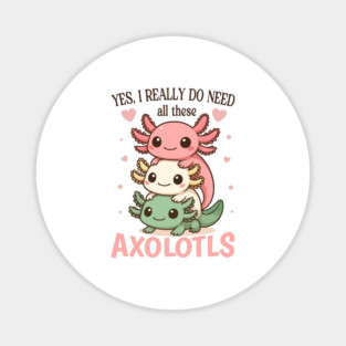Cute Colorful Pet Lover Axolotl Magnet