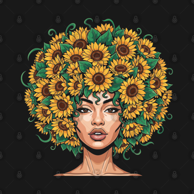 Sunflower Afro Queen by enrynz