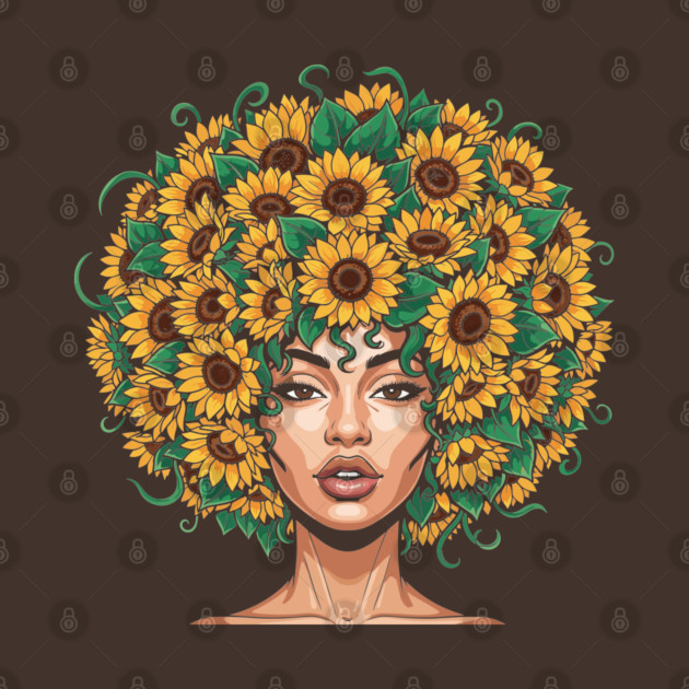 Sunflower Afro Queen by enrynz