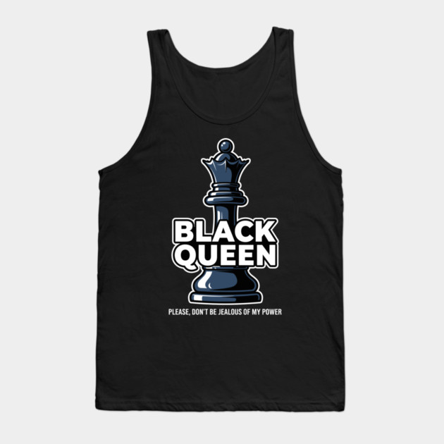 Sassy Black Queen Chess Tank Top by enrynz