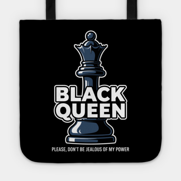 Sassy Black Queen Chess Tote by enrynz