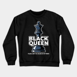Sassy Black Queen Chess Crewneck Sweatshirt