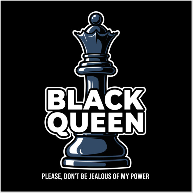 Sassy Black Queen Chess Wall Art by enrynz