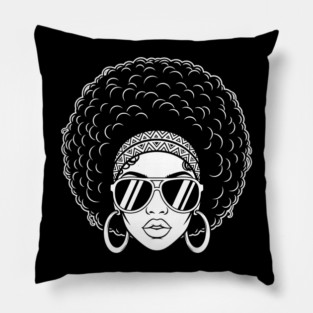 Sassy 70s Afro Diva Pillow