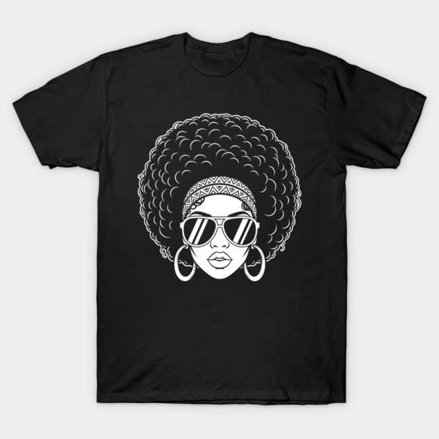 Sassy 70s Afro Diva T-Shirt by enrynz
