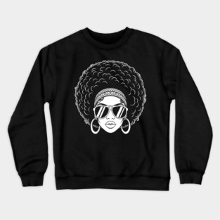 Sassy 70s Afro Diva Crewneck Sweatshirt