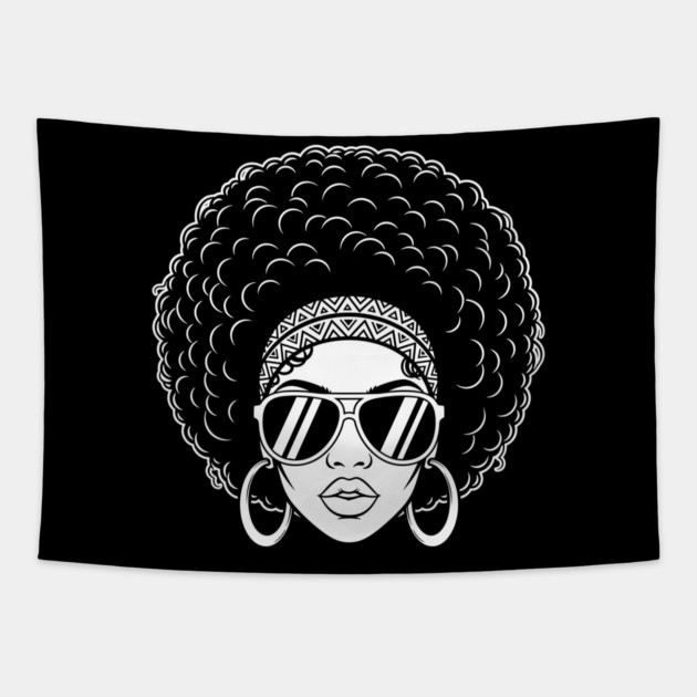 Sassy 70s Afro Diva Tapestry by enrynz