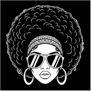 Sassy 70s Afro Diva Posters and Art