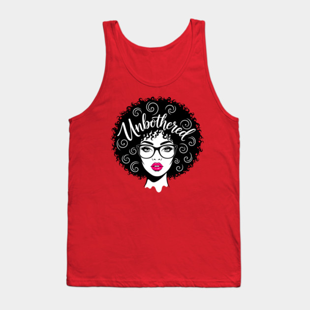 Unbothered Sassy Afro Queen Tank Top by enrynz