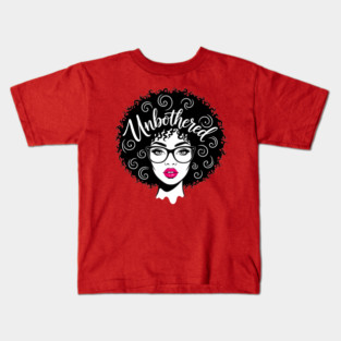 Unbothered Sassy Afro Queen Kids T-Shirt