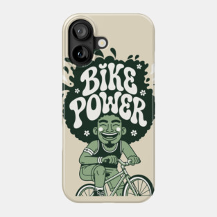 Bike Power! Groovy Afro Cyclist Phone Case
