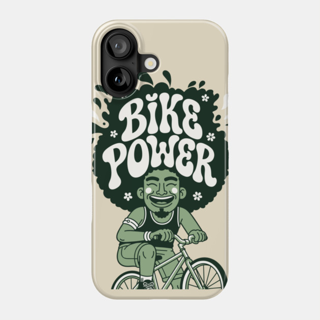 Bike Power! Groovy Afro Cyclist Phone Case by enrynz