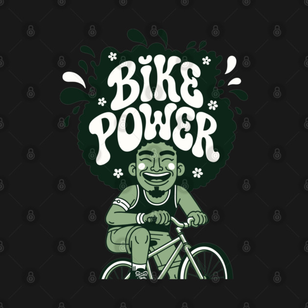 Bike Power! Groovy Afro Cyclist by enrynz
