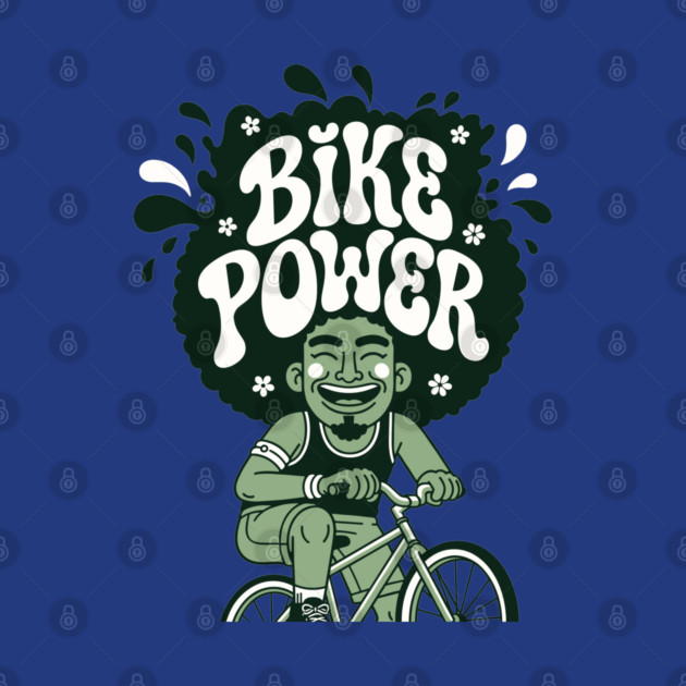 Bike Power! Groovy Afro Cyclist by enrynz
