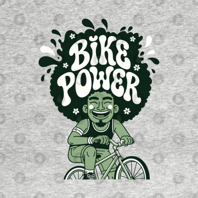 Bike Power! Groovy Afro Cyclist by enrynz