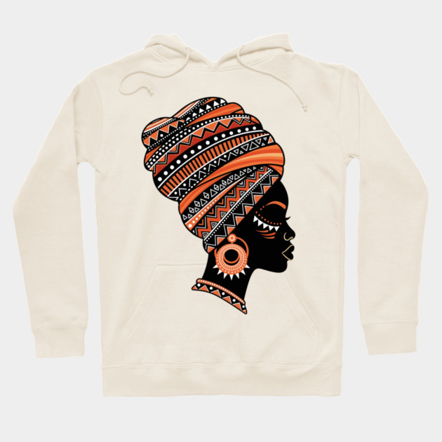 Vibrant African Queen Headwrap Hoodie by enrynz