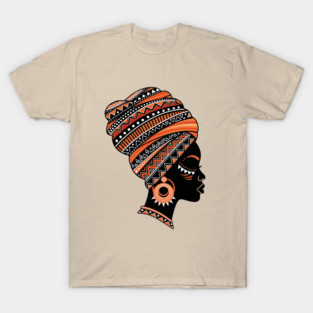 Vibrant African Queen Headwrap T-Shirt