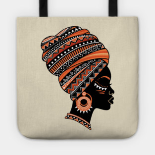 Vibrant African Queen Headwrap Tote