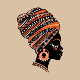 Vibrant African Queen Headwrap T-Shirt