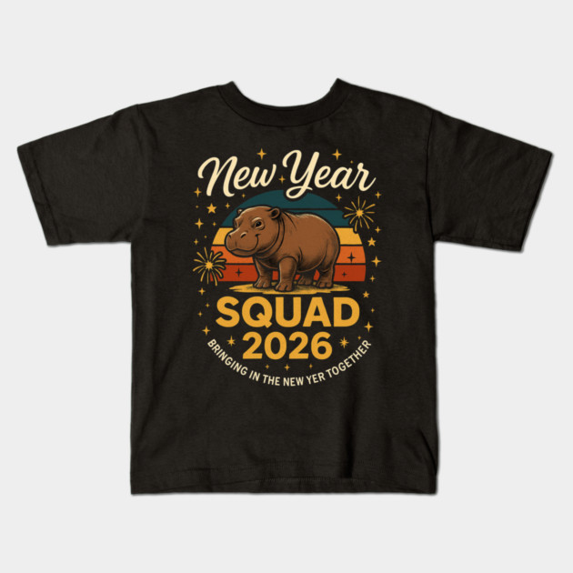 New Year Squad 2026 Bringing In The New Yer Together Kids T-Shirt by ArtistTee ⭐⭐⭐⭐⭐